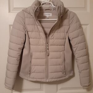 Calvin Klein Women's Beige Puffer Coat